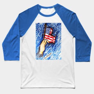 American Flag USA Baseball T-Shirt